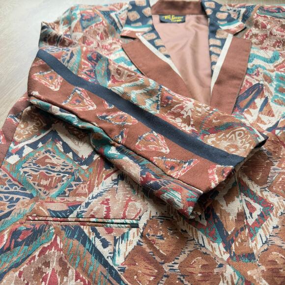 Toni Garment for Combe Vintage Tribal Blazer - Bold Pattern - Size M - Picture 7 of 11